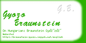 gyozo braunstein business card
